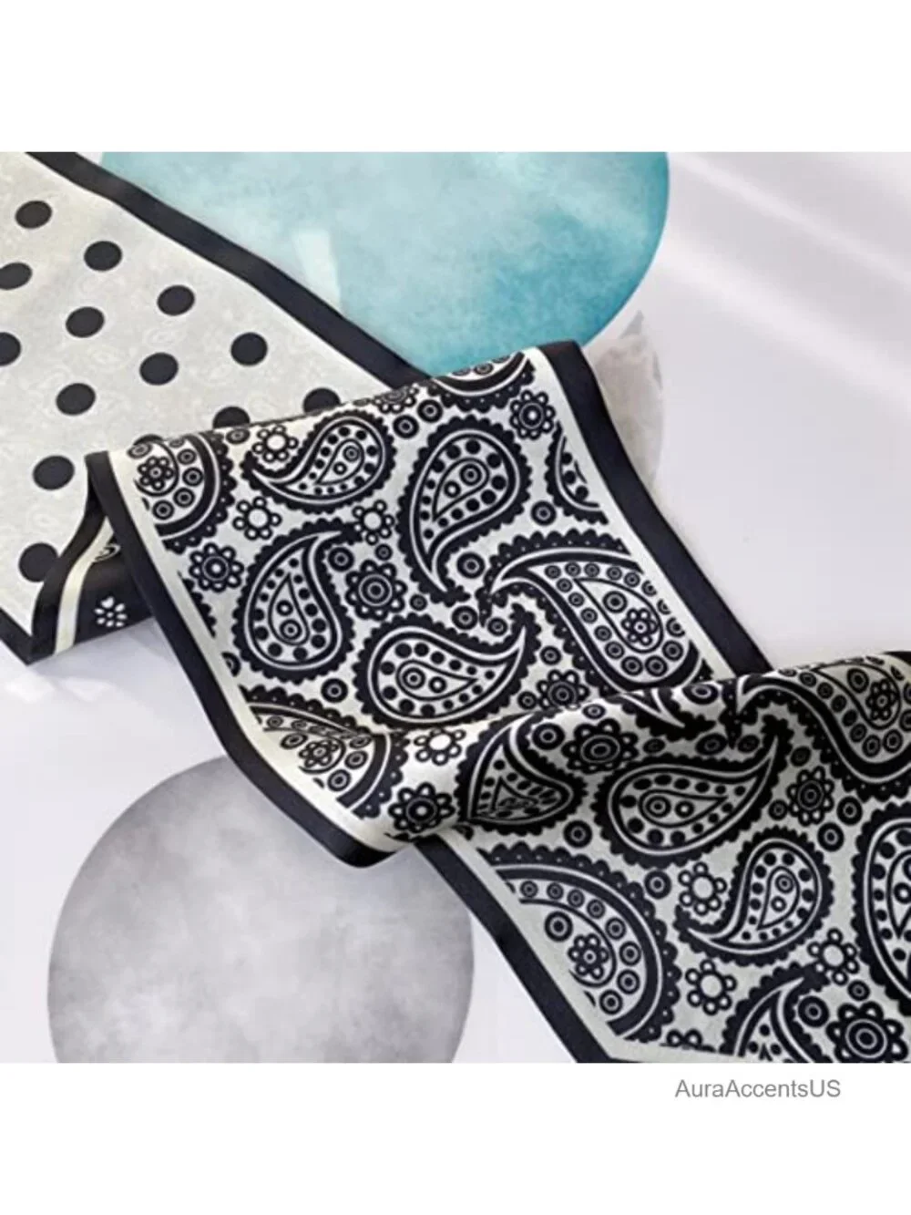 Silky Soft Polyester Long Skinny Scarf Headband Hair Accessory Neckerchief